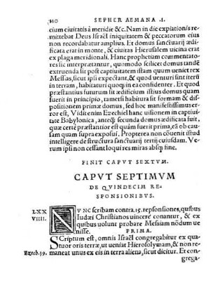 Capvt Septimvm De Qvindecim Responsionibvs.