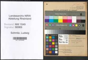 Entnazifizierung Ludwig Schmitz , geb. 20.01.1894 (Schlosser)