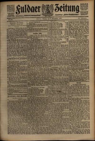 Ausgabe vom Montag, den 09. November 1908.