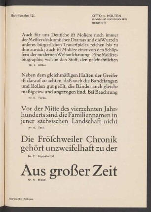 Schriftprobe 121. - 130.