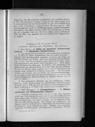 Sitzung am 14. November 1916.