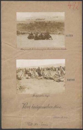 Vom bulgarischen Heere: Bulgarische Infanterie auf der Rast nach einem Marsche