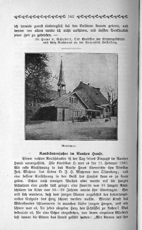 Kandidatenjahre im Rauhen Hause.