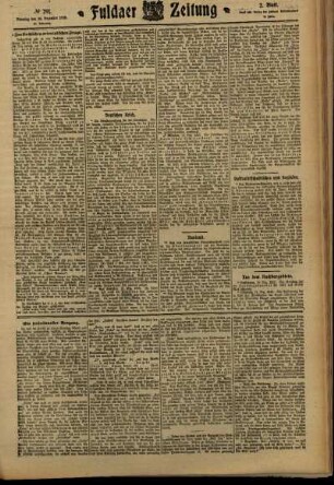 Zweite Ausgabe vom Dienstag, den 20. Dezember 1910.