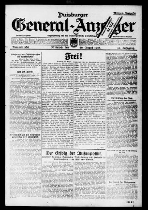 Duisburger General-Anzeiger. 1914-1935