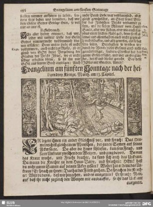 [Evangelium und Epistel am fünften Sonntage nach der heiligen drey Könige]