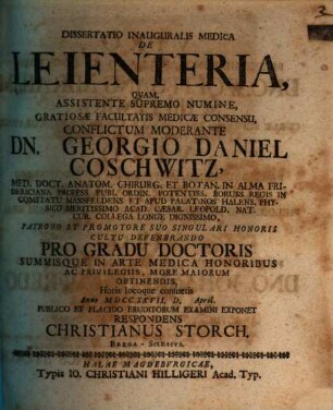Diss. inaug. med. de leienteria