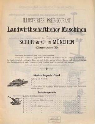 Illustrirter Catalog von landwirthschaftlichen Maschinen
