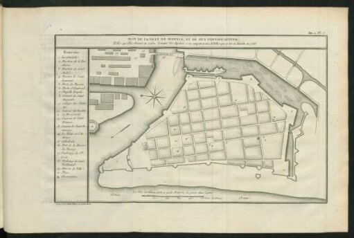 Pl. 5. Plan de la ville de Manille, et de ses fortifications; ...