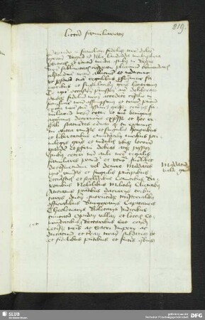 219r-220r: Aufnahme eines Mannes in den Hofdienst, lat.
