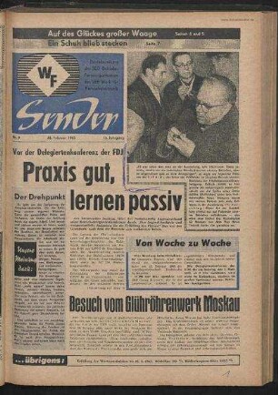 Betriebszeitung 'WF-Sender', Nr.9/1963 (28. Februar 1963)