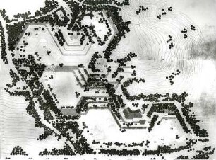 Hansjakob, Gottfried; Wien; Internationale Gartenschau Wien 1974, WIG '74, Kurgarten - Höhenplan (Wettbewerbsentwurf, Lageplan)
