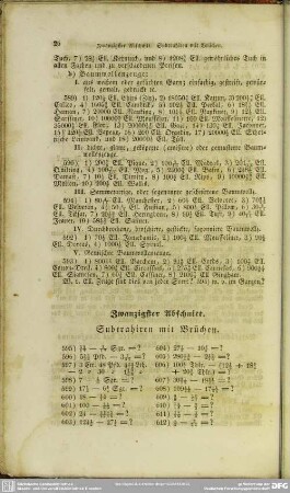 Zwanzigster Abschnitt. Subtrahiren mit Brüchen