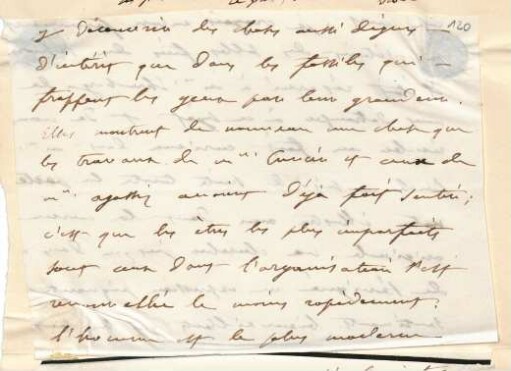 Geologisches Manuskriptfragment von Elie de Baumont mit Anmerkungen Humboldts.