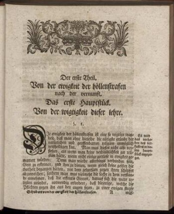 Das erste Hauptstück. Von der wigtigkeit dieser lehre.