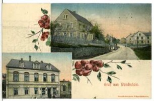 Wendishain. Straße und Häuser