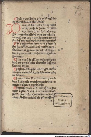 De consolatione philosophiae : mit Register