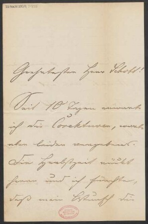 Brief an B. Schott's Söhne : 10.09.1888