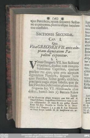 Sectionis Secundae.