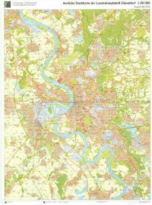 Amtliche Stadtkarte der Landeshauptstadt Düsseldorf