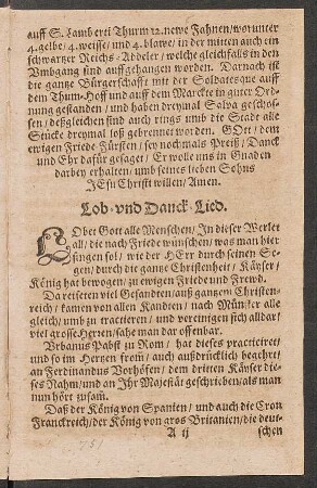 Lob= vnd Danck=Lied.