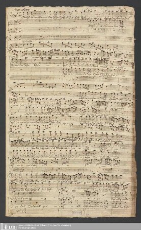 Ms. Ff. Mus. 841 - Am Sonnt. Oculi : Darzu ist erschienen der Sohn Gottes, daß pp. : S. A. T. B., 2 hautbois, 2 violini, 1 viola, violoncello et organo