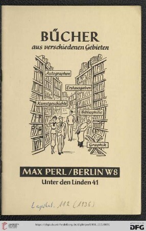 Nr. 112: Lagerkatalog: Bücher aus verschiedenen Gebieten
