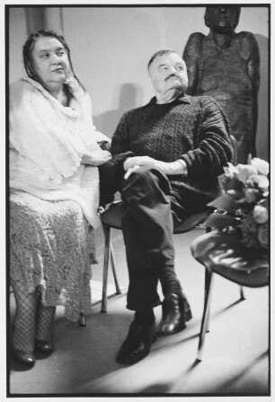 Alfred Hrdlicka mit seiner Frau