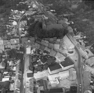 Stadtmitte von Gadebusch : Blickrichtung Norden zur Stadtkirche