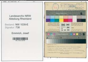 Entnazifizierung Josef Emmrich , geb. 04.01.1902 (Lehrer)