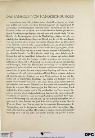 Das Sammeln von Handzeichnungen