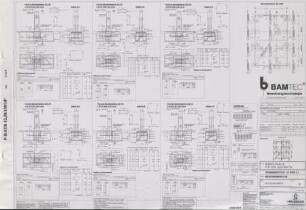 Rundholzhalle P-R-STB 12,5 /130 / 10° (Bewehrungsplan Blockfundamente / Plan 1a)