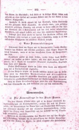 c) Neue Brunnenleitungen.