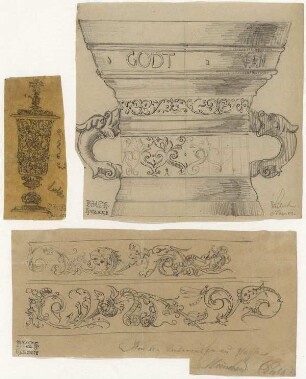 Kunstgewerbe aus Lübeck, Behälter mit Deckel, Gefäß, Ornament