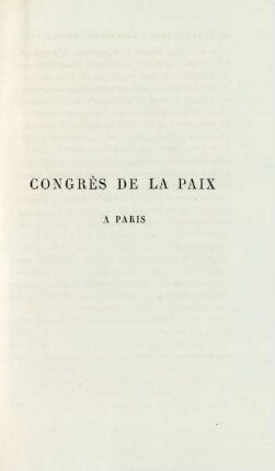 Congrès de la paix à Paris
