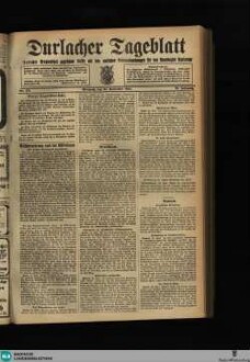 Durlacher Tagblatt : Heimatblatt für die Stadt und den früheren Amtsbezirk Durlach; Pfinztäler Bote für Grötzingen, Berghausen, Söllingen, Wöschbach u. Kleinsteinbach