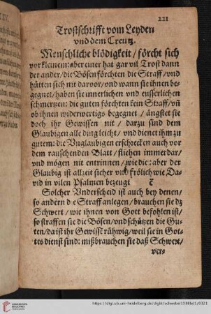 Trostschrift vom Leyden und dem Creuz