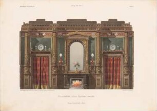 Dekoration eines Speisezimmers: Innenansicht (aus: Architektonisches Skizzenbuch, H. 106/1, 1871)