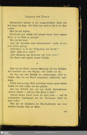 Umgang mit Tieren