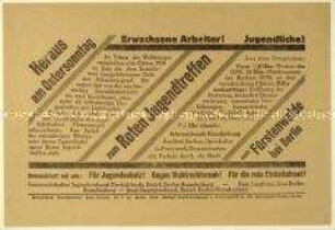 Aufruf der kommunistischen Jugendorganisationen zum Roten Jugendtreffen Ostern 1926 in Fürstenwalde