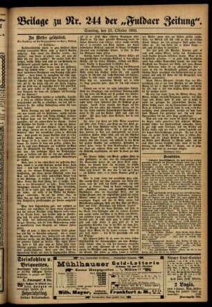 Zweite Ausgabe vom Sonntag, den 23. Oktober 1892.