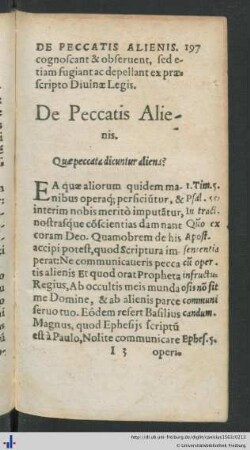 De Peccatis Alienis