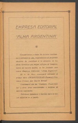 Empresa editorial "Alma Argentina"
