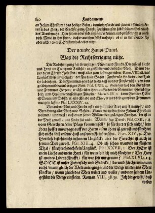 Der neunde Haupt-Punct. Was die Rechtfertigung nütze