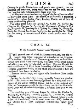 Chap. XV. Of the kingdom or province of Quoangsi