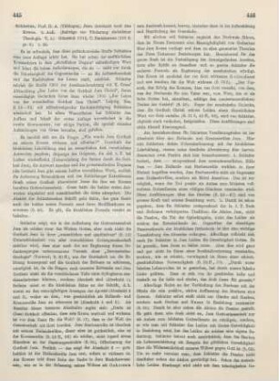 445-447 [Rezension] Schlatter, Adolf, Jesu Gottheit und das Kreuz