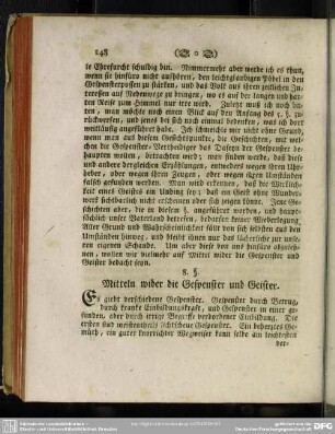 8. §. Mitteln wider die Gespenster und Geister