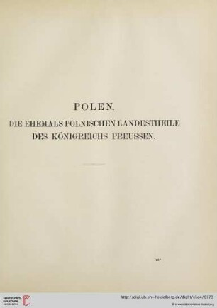 Polen. Die ehemals polnischen Landestheile des Königreichs Preussen
