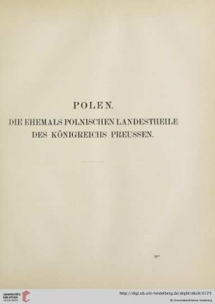 Polen. Die ehemals polnischen Landestheile des Königreichs Preussen