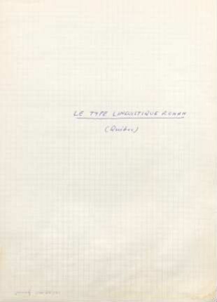 0b-10, Le type linguistique roman